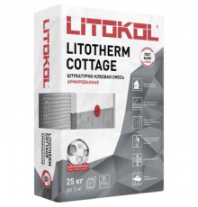 Штукатурно-клеевая смесь цементная Litokol Litotherm Cottage 25 кг