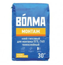 Сухая смесь (клей монтажный) гипсовая Волма (Volma) Монтаж 30 кг