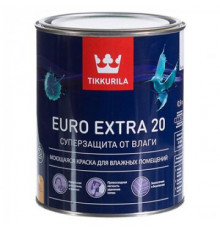 Краска моющаяся Tikkurila (Тиккурилла) /Tikkivala (Тиккурила/Тиккивала) Euro Extra 20 суперзащита от влаги база A 0,9 л