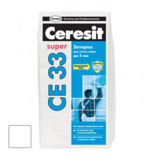 Затирка цементная Ceresit (Церезит) CE 33 Super белая №01 2 кг