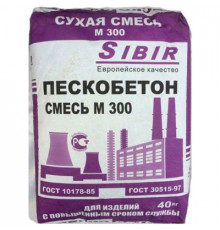 Пескобетон Сибирь (Сибирский цемент) М-300 крупнофракционный 40 кг