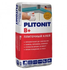 Клей для плитки, керамогранита и камня Plitonit (Плитонит) B+ (класс С2Т) 25 кг
