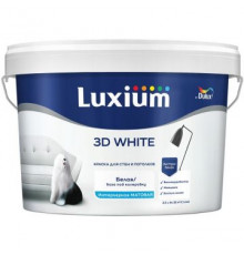Краска интерьерная Luxium (Люксиум) 3D White для стен и потолков BW белая матовая 2,5 л