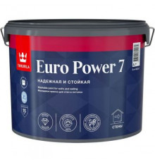 Краска моющаяся Tikkurila/Tikkivala (Тиккурила/Тиккивала) Euro Power 7 для стен и потолка надежная и стойкая база C 9 л