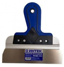 Шпатель фасадный ИНТЕК (INTEK) ПРОФИ 200 мм из нержавеющей стали с двухкомпонентной ручкой